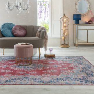 An Image of Colby Washable Rug Colby Red