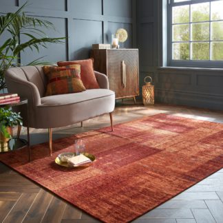 An Image of Prague Chenille Rug Prague Red