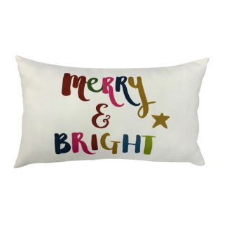 An Image of Merry and Bright Cushion - 30x50cm
