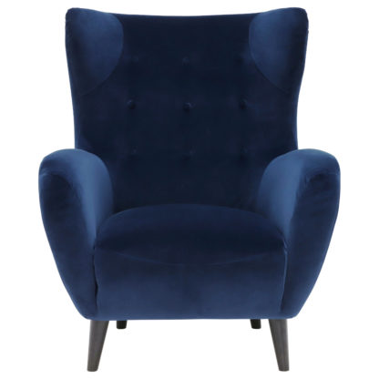 An Image of Delon Velvet Chair, Navy