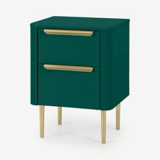 An Image of Ebro Bedside Table, Peacock Green