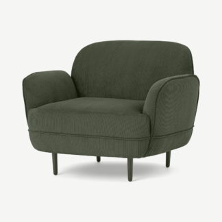 An Image of Cameo Accent Armchair, Sage Corduroy Velvet