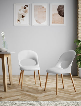 An Image of M&S Loft Set of 2 Curved Back Dining Chairs