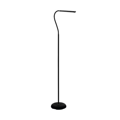 An Image of EGLO Laroa Slim Black Floor Lamp