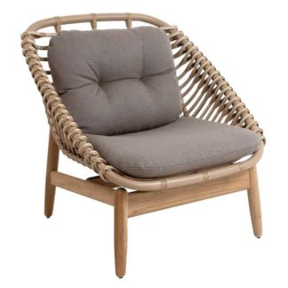 An Image of Cane-line Strington Lounge Chair, Natural, Teak