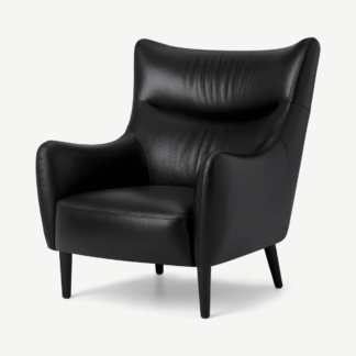 An Image of Bridget Accent Armchair, Midnight Leather