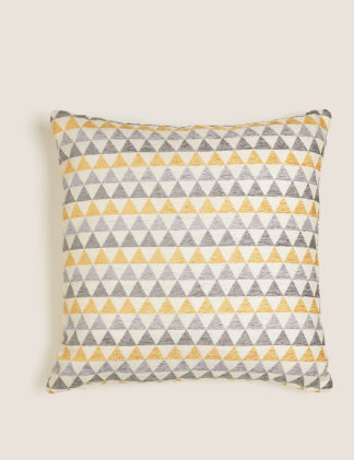 An Image of M&S Chenille Geometric Cushion