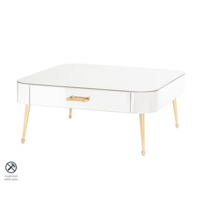 62773f0259afb2e074bda5c16d5c7881e918a08841efbe6018b303a3eab3b4ef.jpg An Image of Mason Mirrored Coffee Table – Brushed Gold Legs