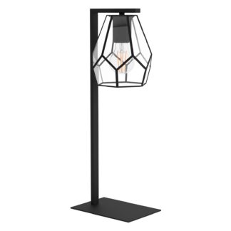 An Image of EGLO Mardyke Glass Steel Table Lamp