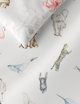 An Image of M&S Pure Cotton Animal Bedding Set