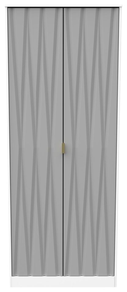 An Image of Shimmer 2 Door Wardrobe - White