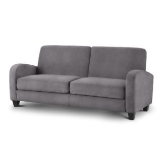 An Image of Vivo Grey Fabric 3 Seater Sofa