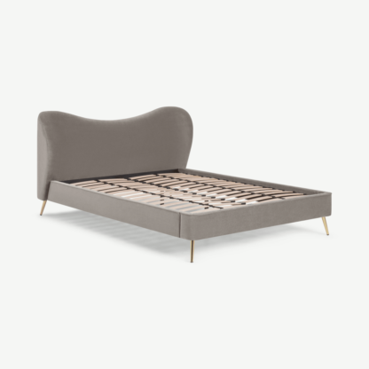 643b06b3cfd4d8c2f958fddc55511332b57ac342b7829ca2db51e6244413a290.png An Image of Kooper King Size Bed, Alaska Grey Velvet
