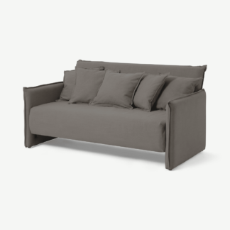 An Image of Medina Large Double Sofa Bed, Metropolis Grey
