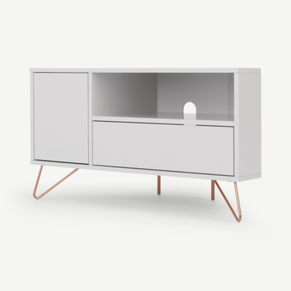 An Image of Elona Corner Media Unit, Grey and Copper