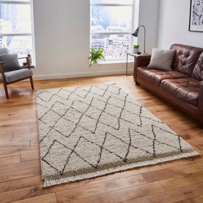 An Image of Boho 8280 Rug Grey and White