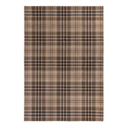 An Image of Kilbirnie Rug Grey, Brown and White