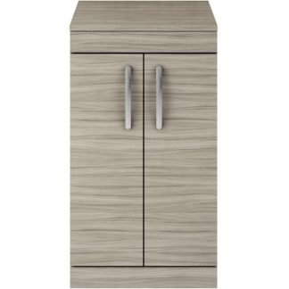 An Image of Balterley Rio 500mm Freestanding 2 Door Vanity With Worktop - Driftwood