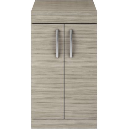 An Image of Balterley Rio 500mm Freestanding 2 Door Vanity With Worktop - Driftwood