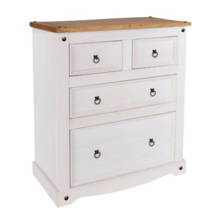 An Image of Corona 2 Plus 2 Drawer White Chest White