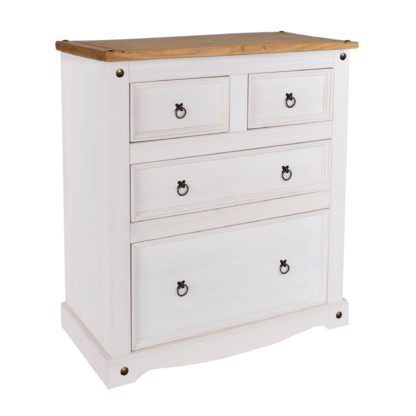 An Image of Corona 2 Plus 2 Drawer White Chest White