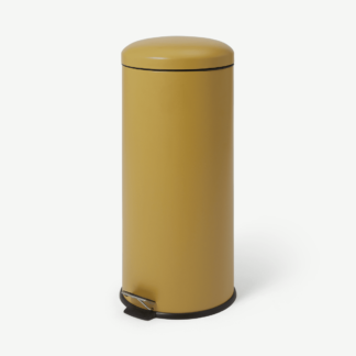 An Image of Joss Domed Pedal Bin, 30L, Golden Sand