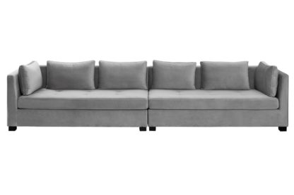 An Image of Berkley 6 seat Sofa / Double Day Bed - Dove Grey