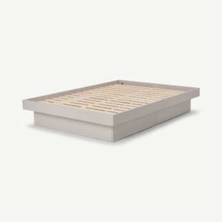 An Image of Meiko King Size Platform Bed with Drawer Storage, Grey Wash Pine