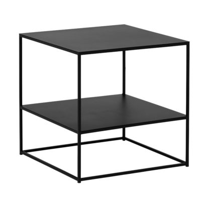 692515ebd438427fc4ab0f1db23b06d8596f5335e1e8adea78ffea1ce1abfb30.jpg An Image of Kline Black Metal Coffee Table, 50cm