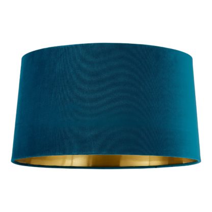 An Image of House Beautiful Samet Velvet Drum Shade - Grey - 45cm