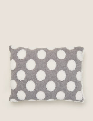 An Image of M&S Polka Dot Small Bolster Cushion