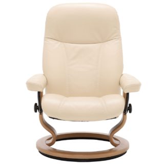 An Image of Stressless Consul Classic Chair & Stool, Choice of Batick Leather