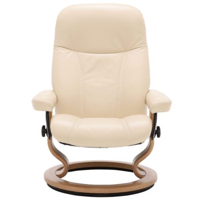 An Image of Stressless Consul Classic Chair & Stool, Choice of Batick Leather