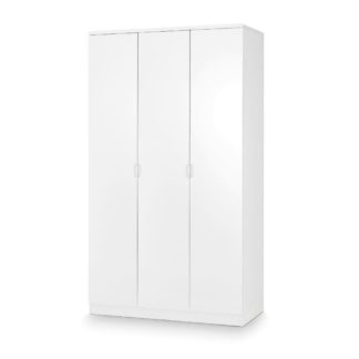 An Image of Manhattan White 3 Door Wooden Wardrobe