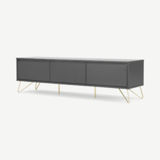 An Image of Elona Wide Media Unit, Charcoal & Brass