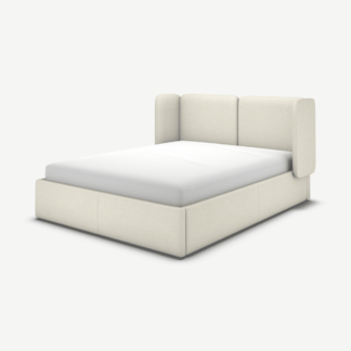 An Image of Ricola Double Ottoman Storage Bed, Putty Cotton