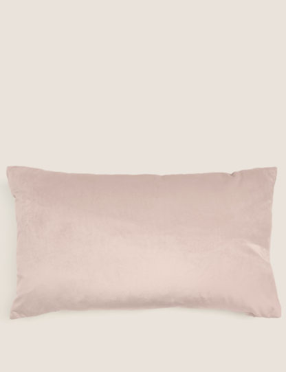 An Image of M&S Velvet Bolster Cushion