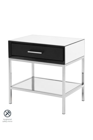 An Image of Trio Black Bedside Table