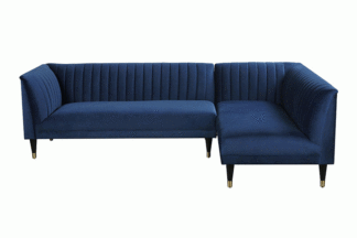 An Image of Baxter Right Hand Corner Sofa – Navy Blue