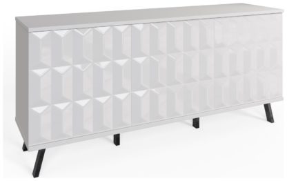 An Image of Frank Olsen Elevate Smart 3 Door Sideboard - White