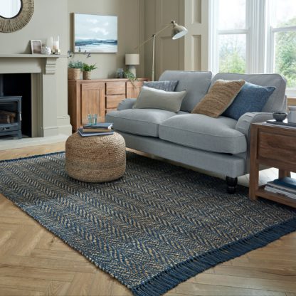 An Image of Jute Herringbone Rug Jute Herringbone Green