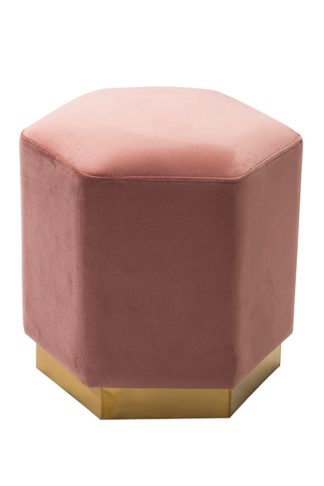 An Image of Senio Hexagonal Stool Pink