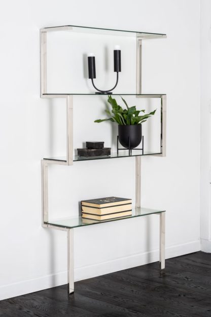 An Image of Miko Single Shelf Unit Chrome