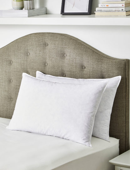 An Image of M&S 2 Pack Goose Feather & Down Firm Pillows