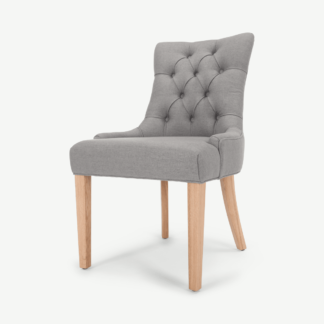 An Image of Flynn Scoop Back Chair, Graphite Grey