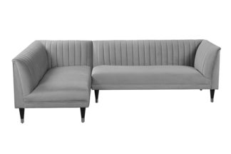 An Image of Baxter Left Hand Corner Sofa – Dove Grey