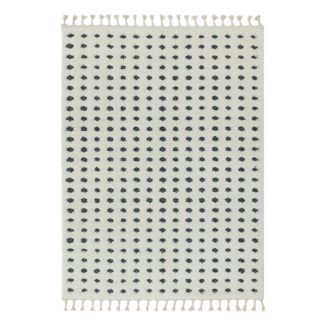 An Image of Asiatic Ariana Modern Spot Rectangle Rug - 80x150cm - White