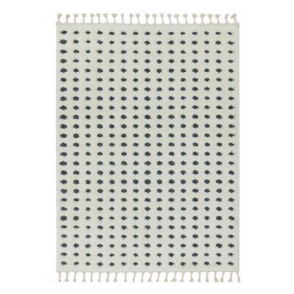 An Image of Asiatic Ariana Modern Spot Rectangle Rug - 80x150cm - White