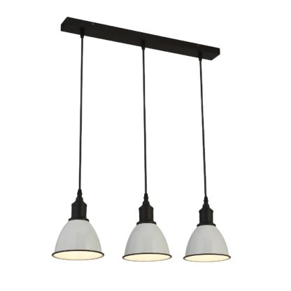 An Image of Country Living Farmhouse Pendant Light - White - 46cm