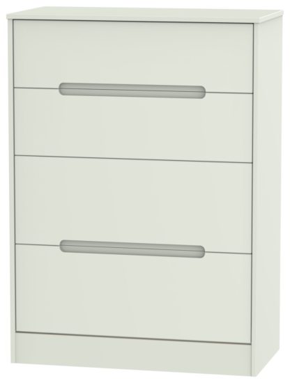 An Image of Toulouse 4 Drawer Chest - White & Oak Effect